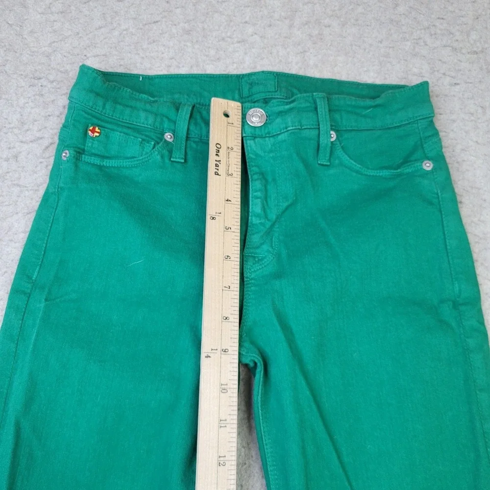 Hudson Nico Women's Size 28 Green Denim Midrise Super Skinny Jeans St Pattys Day